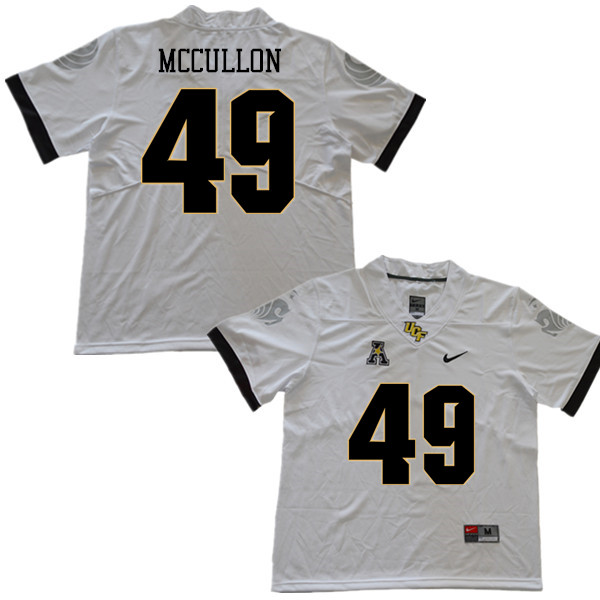 Men #49 Daniel McCullon UCF Knights College Football Jerseys Sale-White